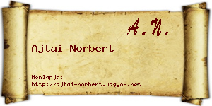 Ajtai Norbert névjegykártya